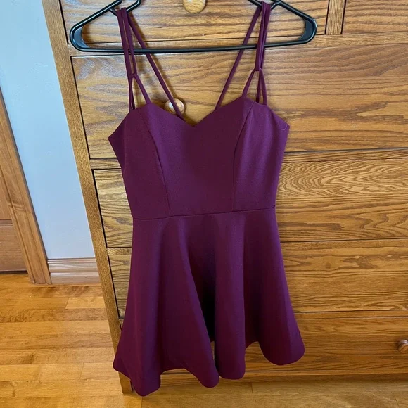 sachin and babi light blue dress One Shoulder Short Burgundy Homecoming Dress With Sequins Us4